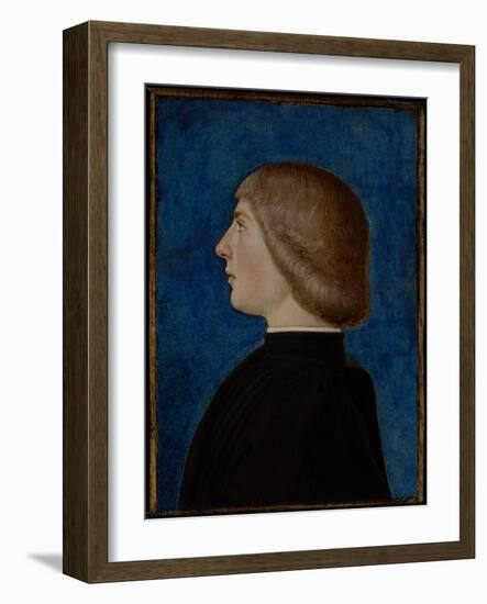 Portrait of a Young Man, Second Half of 15Th Century (Oil & Tempera on Panel)-School of Ferrare-Framed Giclee Print