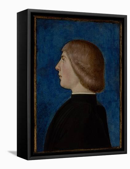 Portrait of a Young Man, Second Half of 15Th Century (Oil & Tempera on Panel)-School of Ferrare-Framed Stretched Canvas