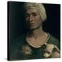 Portrait of a Young Man with a Dog and a Cat-Dosso Dossi-Stretched Canvas