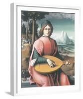 Portrait Of A Young Man With A Lute (Allegory Of Youth And Love)-Francesco Ubertini Bacchiacca-Framed Premium Giclee Print