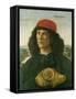 Portrait of a Young Man with a Medal, 1475-Sandro Botticelli-Framed Stretched Canvas