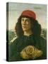 Portrait of a Young Man with a Medal, 1475-Sandro Botticelli-Stretched Canvas