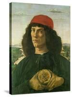 Portrait of a Young Man with a Medal, 1475-Sandro Botticelli-Stretched Canvas