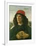 Portrait of a Young Man with a Medal, 1475-Sandro Botticelli-Framed Giclee Print