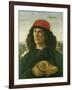 Portrait of a Young Man with a Medal, 1475-Sandro Botticelli-Framed Giclee Print