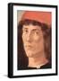 Portrait of a Young Man with Red Cap-Sandro Botticelli-Framed Art Print