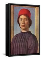 Portrait of a Young Man with Red Cap-Sandro Botticelli-Framed Stretched Canvas