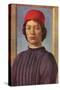 Portrait of a Young Man with Red Cap-Sandro Botticelli-Stretched Canvas