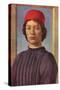 Portrait of a Young Man with Red Cap-Sandro Botticelli-Stretched Canvas