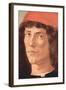 Portrait of a Young Man with Red Cap-Sandro Botticelli-Framed Art Print