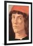 Portrait of a Young Man with Red Cap-Sandro Botticelli-Framed Art Print