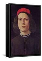 Portrait of a Young Man with Red Cap-Sandro Botticelli-Framed Stretched Canvas