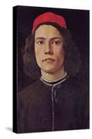 Portrait of a Young Man with Red Cap-Sandro Botticelli-Stretched Canvas