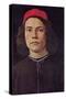 Portrait of a Young Man with Red Cap-Sandro Botticelli-Stretched Canvas