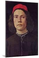 Portrait of a Young Man with Red Cap-Sandro Botticelli-Mounted Art Print