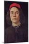 Portrait of a Young Man with Red Cap-Sandro Botticelli-Mounted Art Print