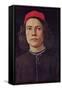 Portrait of a Young Man with Red Cap-Sandro Botticelli-Framed Stretched Canvas