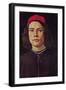 Portrait of a Young Man with Red Cap-Sandro Botticelli-Framed Art Print