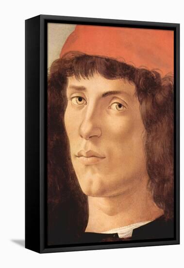 Portrait of a Young Man with Red Cap-Sandro Botticelli-Framed Stretched Canvas