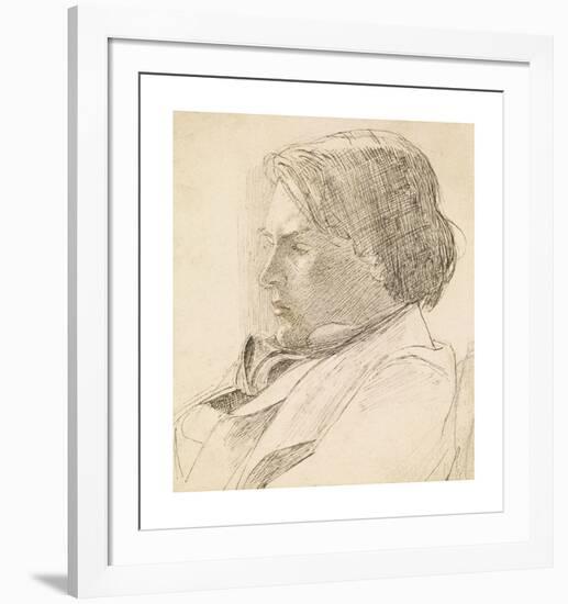 Portrait of a Young Man-Dante Gabriel Rossetti-Framed Premium Giclee Print