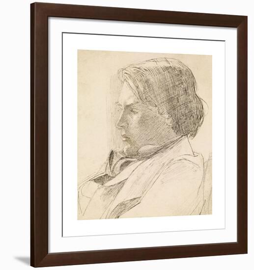 Portrait of a Young Man-Dante Gabriel Rossetti-Framed Premium Giclee Print