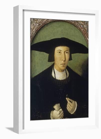 Portrait of a Young Man-Jan Mostaert-Framed Giclee Print