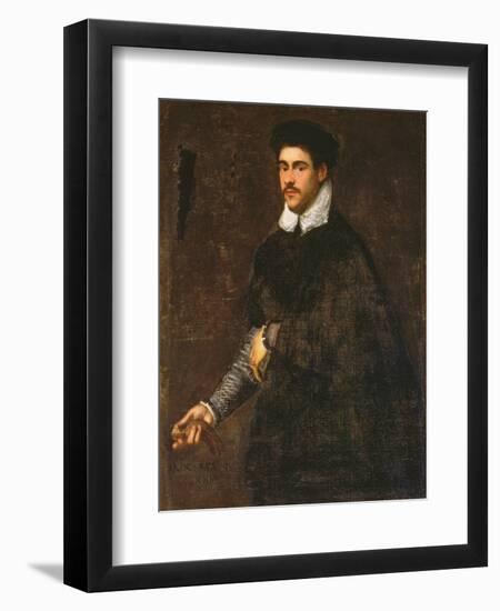 Portrait of a Young Man-Jacopo Robusti Tintoretto-Framed Giclee Print