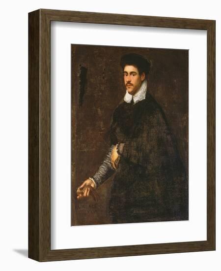 Portrait of a Young Man-Jacopo Robusti Tintoretto-Framed Giclee Print