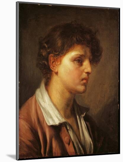 Portrait of a Young Man-Jean-Baptiste Greuze-Mounted Giclee Print