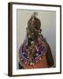 Portrait of a Young Samburu Woman in Traditional Dress and Jewellery, East Africa, Africa-Liba Taylor-Framed Photographic Print