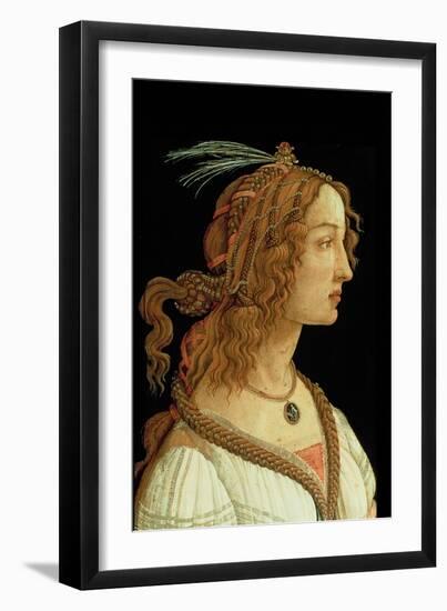 Portrait of a Young Woman, 1485-Sandro Botticelli-Framed Giclee Print