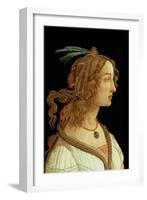 Portrait of a Young Woman, 1485-Sandro Botticelli-Framed Giclee Print