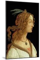 Portrait of a Young Woman, 1485-Sandro Botticelli-Mounted Giclee Print