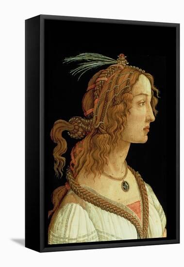 Portrait of a Young Woman, 1485-Sandro Botticelli-Framed Stretched Canvas