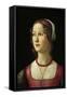 Portrait of a young woman - 1485-Domenico Ghirlandaio-Framed Stretched Canvas