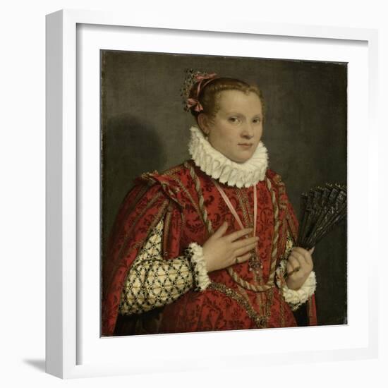 Portrait of a Young Woman, 1560-1578-Giovan Battista Moroni-Framed Giclee Print