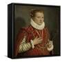 Portrait of a Young Woman, 1560-1578-Giovan Battista Moroni-Framed Stretched Canvas