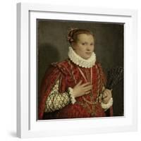 Portrait of a Young Woman, 1560-78-Giovanni Battista Moroni-Framed Giclee Print