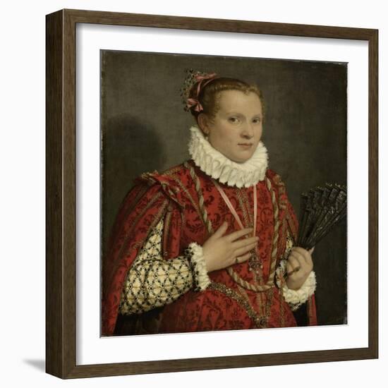 Portrait of a Young Woman, 1560-78-Giovanni Battista Moroni-Framed Giclee Print