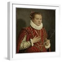 Portrait of a Young Woman, 1560-78-Giovanni Battista Moroni-Framed Giclee Print