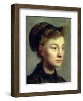 Portrait of a Young Woman, 1867-Edgar Degas-Framed Giclee Print