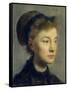 Portrait of a Young Woman. 1867-Edgar Degas-Framed Stretched Canvas