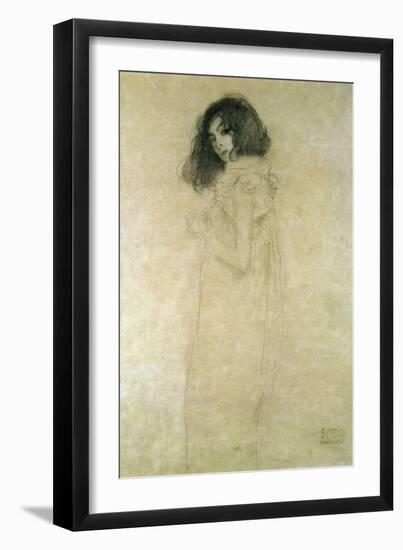 Portrait of a Young Woman, 1896-97-Gustav Klimt-Framed Premium Giclee Print