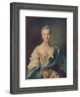 'Portrait of a Young Woman'', 18th century-Jean-Marc Nattier-Framed Giclee Print