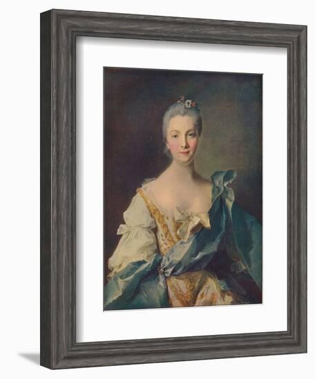 'Portrait of a Young Woman'', 18th century-Jean-Marc Nattier-Framed Giclee Print