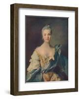 'Portrait of a Young Woman'', 18th century-Jean-Marc Nattier-Framed Giclee Print