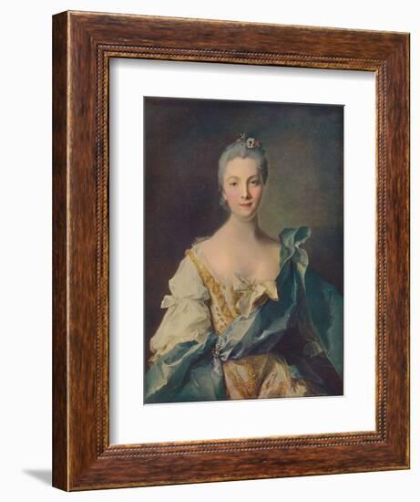 'Portrait of a Young Woman'', 18th century-Jean-Marc Nattier-Framed Giclee Print