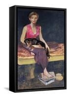 Portrait of a young woman, 1949-John Stanton Ward-Framed Stretched Canvas