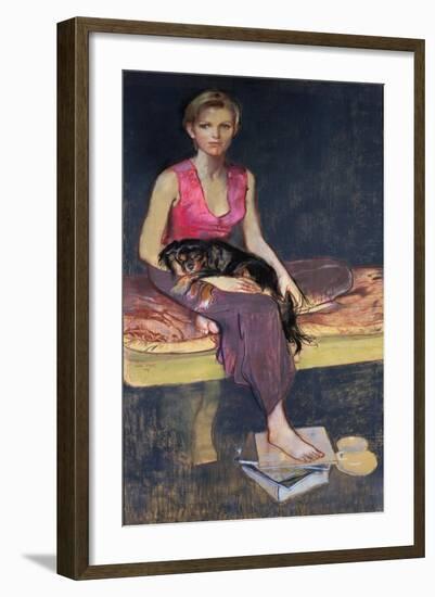 Portrait of a young woman, 1949-John Stanton Ward-Framed Giclee Print