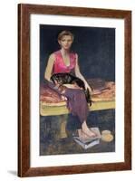 Portrait of a young woman, 1949-John Stanton Ward-Framed Giclee Print